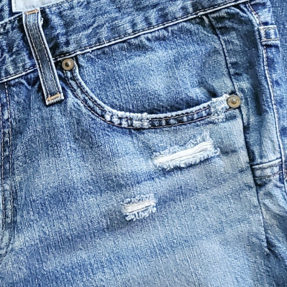 Ag The Beau Slouchy Skinny Distressed Destroyed Ripped Jeans 100% Cotton Sz 29R - Picture 7 of 16